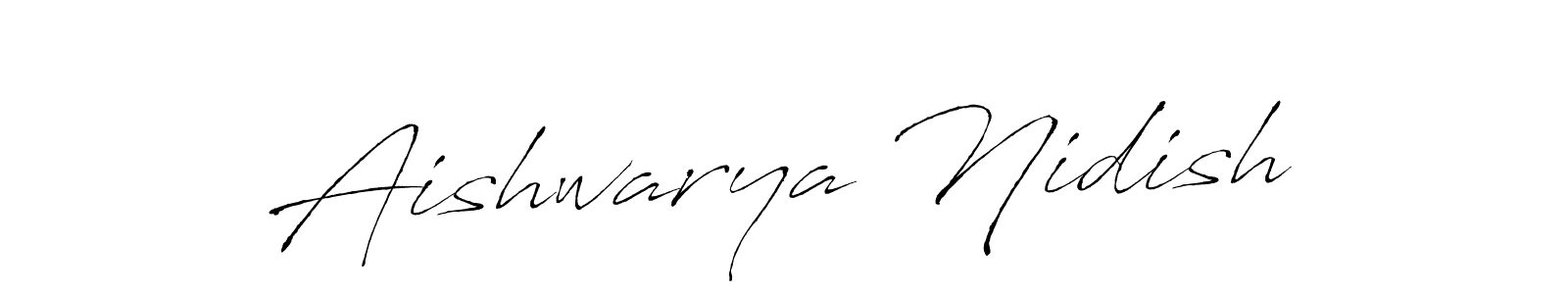 Aishwarya Nidish stylish signature style. Best Handwritten Sign (Antro_Vectra) for my name. Handwritten Signature Collection Ideas for my name Aishwarya Nidish. Aishwarya Nidish signature style 6 images and pictures png