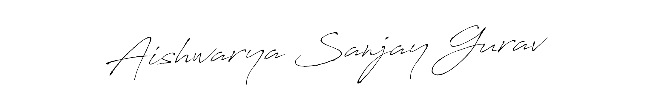 Create a beautiful signature design for name Aishwarya Sanjay Gurav. With this signature (Antro_Vectra) fonts, you can make a handwritten signature for free. Aishwarya Sanjay Gurav signature style 6 images and pictures png