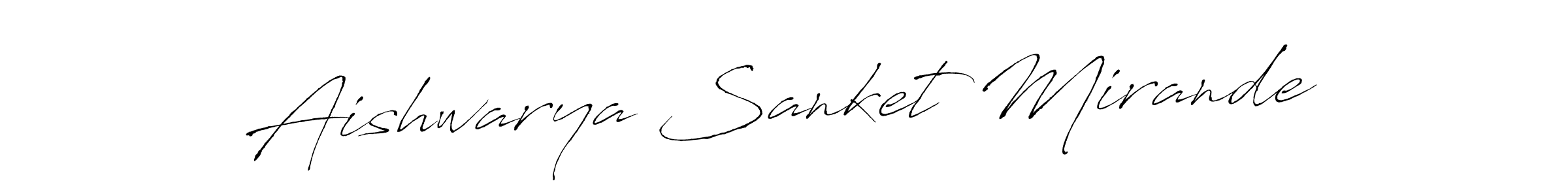 Also we have Aishwarya Sanket Mirande name is the best signature style. Create professional handwritten signature collection using Antro_Vectra autograph style. Aishwarya Sanket Mirande signature style 6 images and pictures png