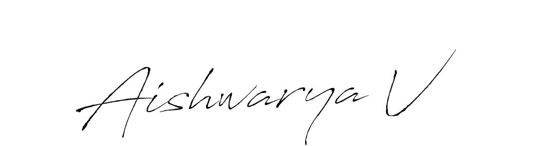 It looks lik you need a new signature style for name Aishwarya V. Design unique handwritten (Antro_Vectra) signature with our free signature maker in just a few clicks. Aishwarya V signature style 6 images and pictures png