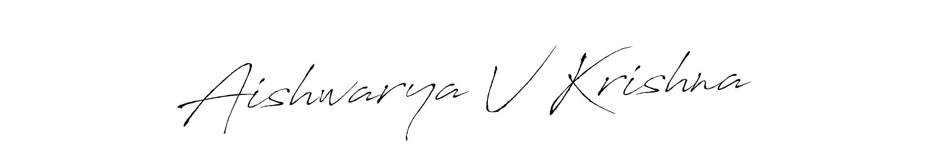 Also we have Aishwarya V Krishna name is the best signature style. Create professional handwritten signature collection using Antro_Vectra autograph style. Aishwarya V Krishna signature style 6 images and pictures png