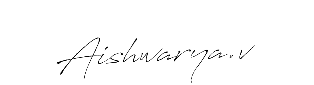 Design your own signature with our free online signature maker. With this signature software, you can create a handwritten (Antro_Vectra) signature for name Aishwarya.v. Aishwarya.v signature style 6 images and pictures png