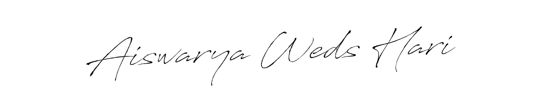 Create a beautiful signature design for name Aiswarya Weds Hari. With this signature (Antro_Vectra) fonts, you can make a handwritten signature for free. Aiswarya Weds Hari signature style 6 images and pictures png