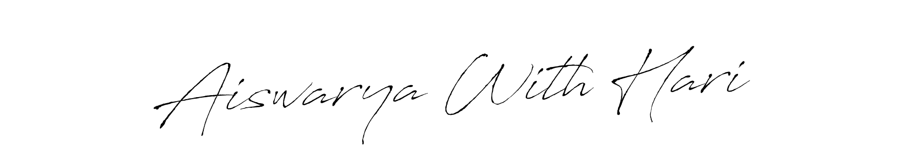 Also we have Aiswarya With Hari name is the best signature style. Create professional handwritten signature collection using Antro_Vectra autograph style. Aiswarya With Hari signature style 6 images and pictures png