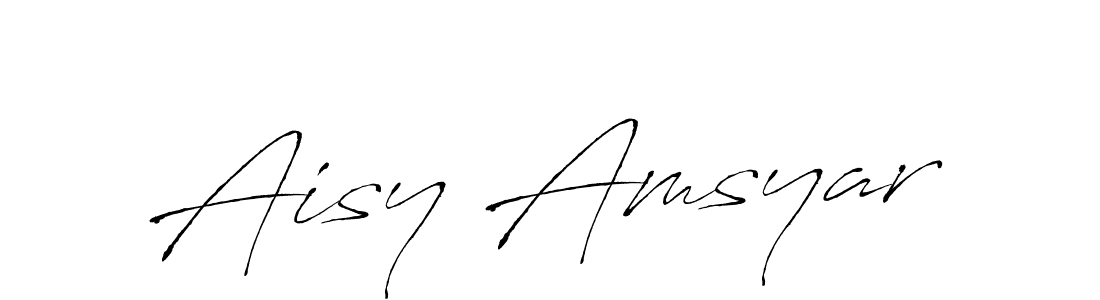 Antro_Vectra is a professional signature style that is perfect for those who want to add a touch of class to their signature. It is also a great choice for those who want to make their signature more unique. Get Aisy Amsyar name to fancy signature for free. Aisy Amsyar signature style 6 images and pictures png