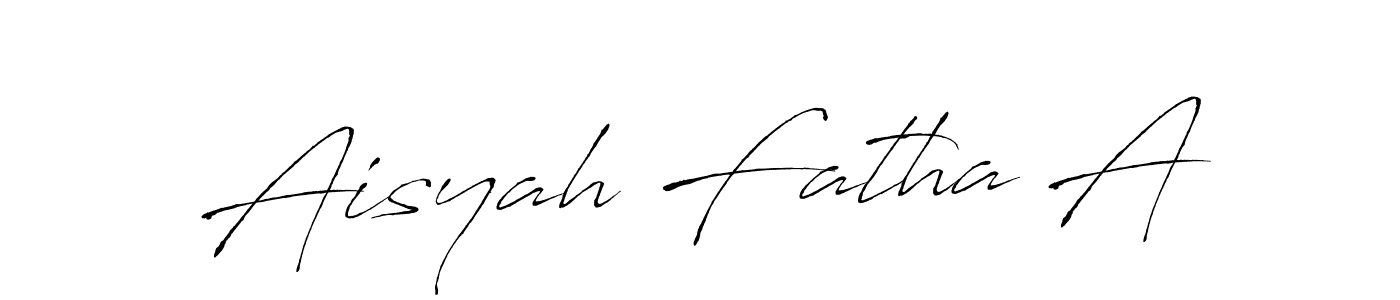 Once you've used our free online signature maker to create your best signature Antro_Vectra style, it's time to enjoy all of the benefits that Aisyah Fatha A name signing documents. Aisyah Fatha A signature style 6 images and pictures png