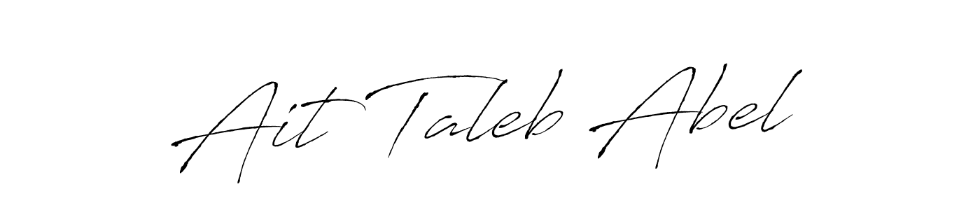 Antro_Vectra is a professional signature style that is perfect for those who want to add a touch of class to their signature. It is also a great choice for those who want to make their signature more unique. Get Ait Taleb Abel name to fancy signature for free. Ait Taleb Abel signature style 6 images and pictures png