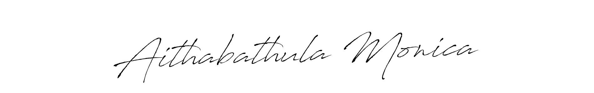 Create a beautiful signature design for name Aithabathula Monica. With this signature (Antro_Vectra) fonts, you can make a handwritten signature for free. Aithabathula Monica signature style 6 images and pictures png