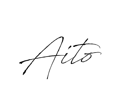 Similarly Antro_Vectra is the best handwritten signature design. Signature creator online .You can use it as an online autograph creator for name Aito. Aito signature style 6 images and pictures png