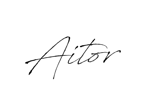 Make a beautiful signature design for name Aitor. With this signature (Antro_Vectra) style, you can create a handwritten signature for free. Aitor signature style 6 images and pictures png