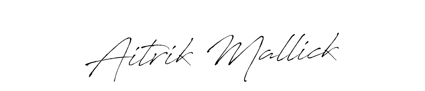Similarly Antro_Vectra is the best handwritten signature design. Signature creator online .You can use it as an online autograph creator for name Aitrik Mallick. Aitrik Mallick signature style 6 images and pictures png