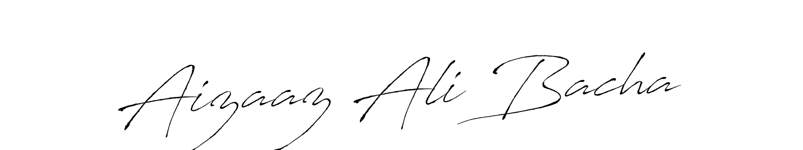 Make a beautiful signature design for name Aizaaz Ali Bacha. With this signature (Antro_Vectra) style, you can create a handwritten signature for free. Aizaaz Ali Bacha signature style 6 images and pictures png