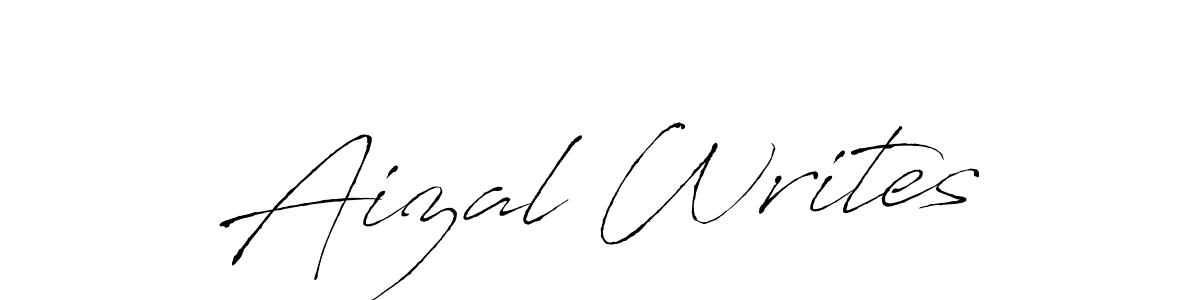 Make a beautiful signature design for name Aizal Writes. With this signature (Antro_Vectra) style, you can create a handwritten signature for free. Aizal Writes signature style 6 images and pictures png