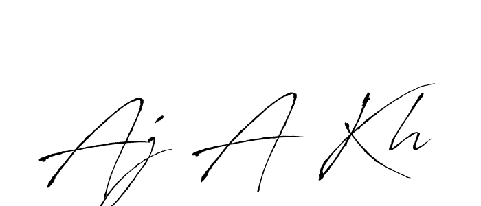 Aj A Kh stylish signature style. Best Handwritten Sign (Antro_Vectra) for my name. Handwritten Signature Collection Ideas for my name Aj A Kh. Aj A Kh signature style 6 images and pictures png