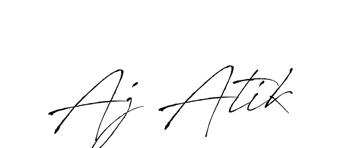 Also we have Aj Atik name is the best signature style. Create professional handwritten signature collection using Antro_Vectra autograph style. Aj Atik signature style 6 images and pictures png