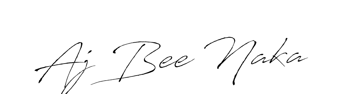 How to make Aj Bee Naka name signature. Use Antro_Vectra style for creating short signs online. This is the latest handwritten sign. Aj Bee Naka signature style 6 images and pictures png