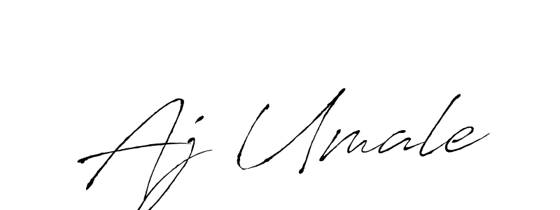 Also You can easily find your signature by using the search form. We will create Aj Umale name handwritten signature images for you free of cost using Antro_Vectra sign style. Aj Umale signature style 6 images and pictures png