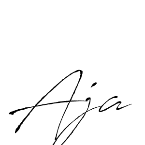 Make a beautiful signature design for name Aja. With this signature (Antro_Vectra) style, you can create a handwritten signature for free. Aja signature style 6 images and pictures png