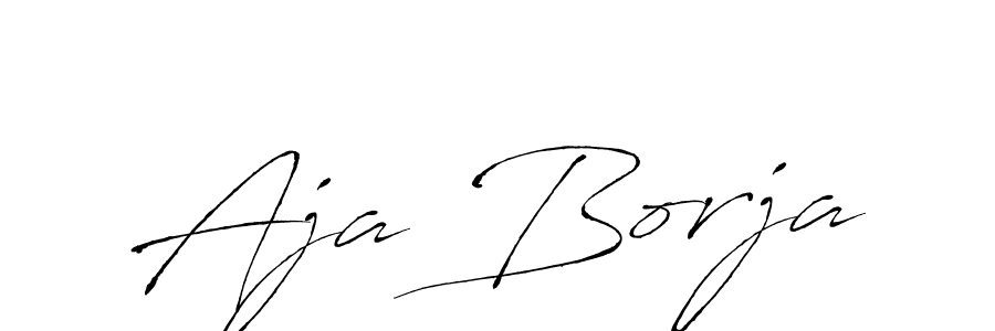 Make a beautiful signature design for name Aja Borja. With this signature (Antro_Vectra) style, you can create a handwritten signature for free. Aja Borja signature style 6 images and pictures png