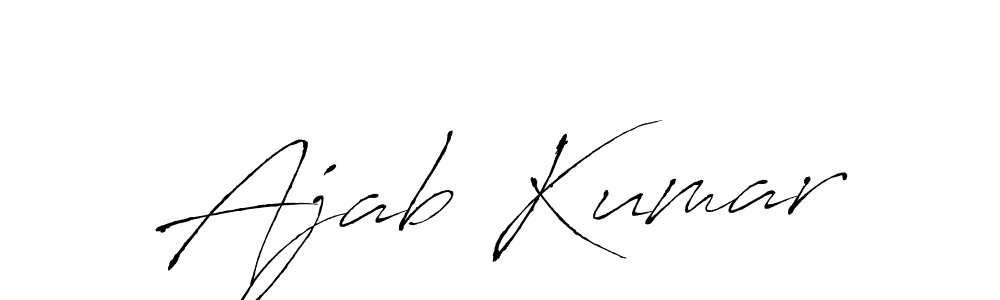How to make Ajab Kumar name signature. Use Antro_Vectra style for creating short signs online. This is the latest handwritten sign. Ajab Kumar signature style 6 images and pictures png
