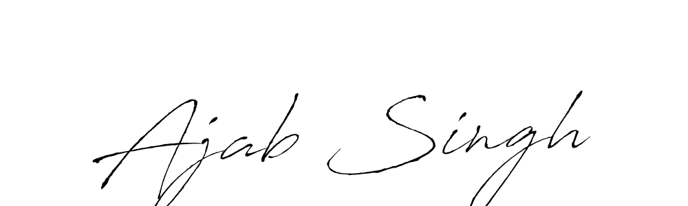 Also we have Ajab Singh name is the best signature style. Create professional handwritten signature collection using Antro_Vectra autograph style. Ajab Singh signature style 6 images and pictures png