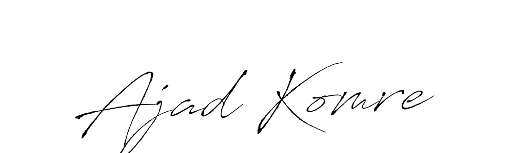 Similarly Antro_Vectra is the best handwritten signature design. Signature creator online .You can use it as an online autograph creator for name Ajad Komre. Ajad Komre signature style 6 images and pictures png