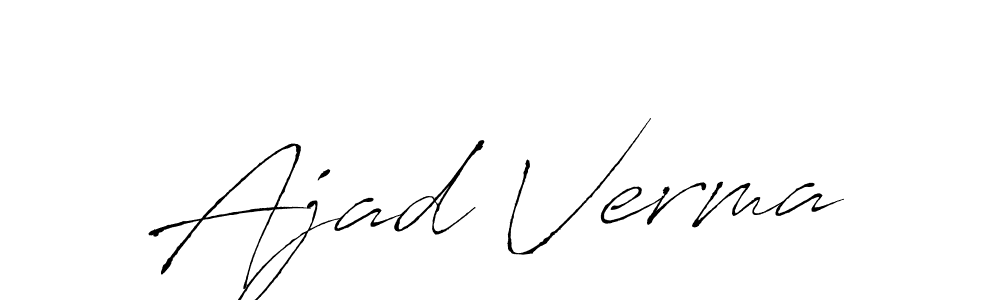 Similarly Antro_Vectra is the best handwritten signature design. Signature creator online .You can use it as an online autograph creator for name Ajad Verma. Ajad Verma signature style 6 images and pictures png