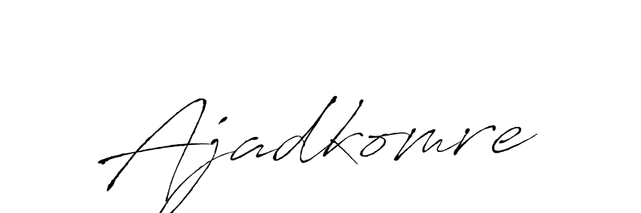 Make a beautiful signature design for name Ajadkomre. With this signature (Antro_Vectra) style, you can create a handwritten signature for free. Ajadkomre signature style 6 images and pictures png