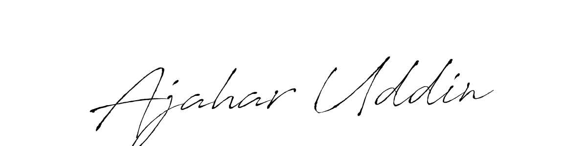 Make a beautiful signature design for name Ajahar Uddin. With this signature (Antro_Vectra) style, you can create a handwritten signature for free. Ajahar Uddin signature style 6 images and pictures png