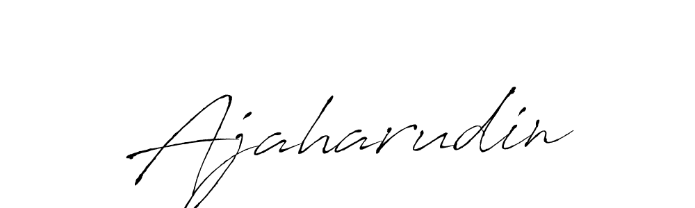 Design your own signature with our free online signature maker. With this signature software, you can create a handwritten (Antro_Vectra) signature for name Ajaharudin. Ajaharudin signature style 6 images and pictures png