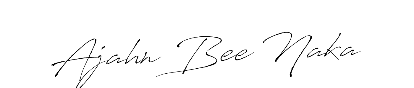 Design your own signature with our free online signature maker. With this signature software, you can create a handwritten (Antro_Vectra) signature for name Ajahn Bee Naka. Ajahn Bee Naka signature style 6 images and pictures png