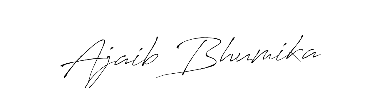 The best way (Antro_Vectra) to make a short signature is to pick only two or three words in your name. The name Ajaib Bhumika include a total of six letters. For converting this name. Ajaib Bhumika signature style 6 images and pictures png