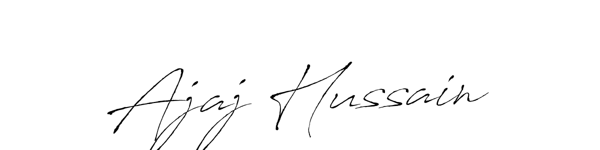 Make a beautiful signature design for name Ajaj Hussain. With this signature (Antro_Vectra) style, you can create a handwritten signature for free. Ajaj Hussain signature style 6 images and pictures png