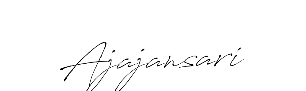 How to make Ajajansari signature? Antro_Vectra is a professional autograph style. Create handwritten signature for Ajajansari name. Ajajansari signature style 6 images and pictures png