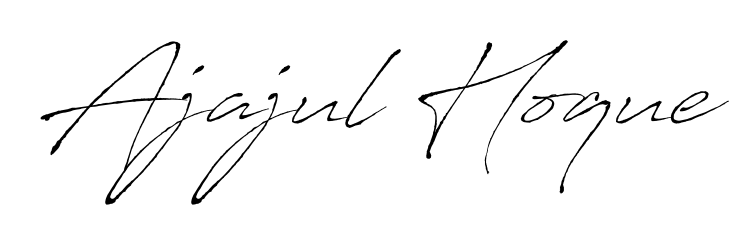 A timeless handwritten aesthetic for Ajajul Hoque. The Antro_Vectra font gives your signature a handcrafted feel with natural curves. Ajajul Hoque signature style 6 images and pictures png