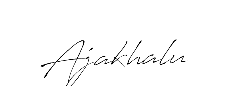 Design your own signature with our free online signature maker. With this signature software, you can create a handwritten (Antro_Vectra) signature for name Ajakhalu. Ajakhalu signature style 6 images and pictures png