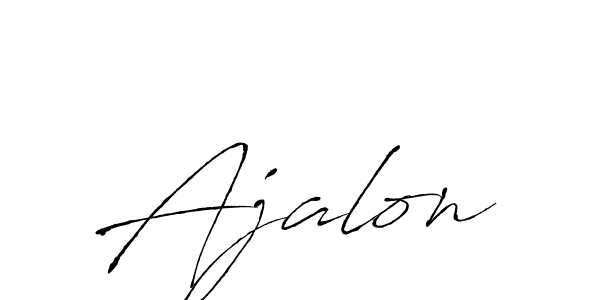 Use a signature maker to create a handwritten signature online. With this signature software, you can design (Antro_Vectra) your own signature for name Ajalon. Ajalon signature style 6 images and pictures png