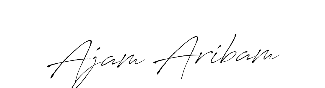 Also we have Ajam Aribam name is the best signature style. Create professional handwritten signature collection using Antro_Vectra autograph style. Ajam Aribam signature style 6 images and pictures png
