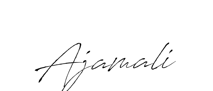 How to make Ajamali signature? Antro_Vectra is a professional autograph style. Create handwritten signature for Ajamali name. Ajamali signature style 6 images and pictures png