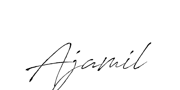 How to make Ajamil signature? Antro_Vectra is a professional autograph style. Create handwritten signature for Ajamil name. Ajamil signature style 6 images and pictures png