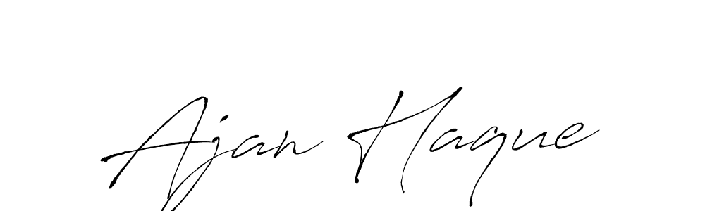 Make a beautiful signature design for name Ajan Haque. With this signature (Antro_Vectra) style, you can create a handwritten signature for free. Ajan Haque signature style 6 images and pictures png