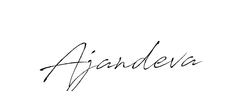 Make a beautiful signature design for name Ajandeva. With this signature (Antro_Vectra) style, you can create a handwritten signature for free. Ajandeva signature style 6 images and pictures png