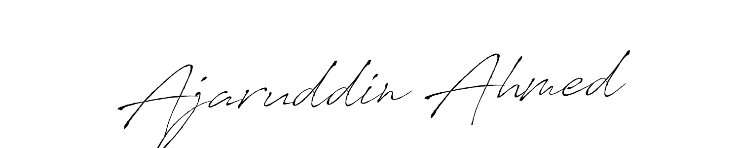 Make a beautiful signature design for name Ajaruddin Ahmed. With this signature (Antro_Vectra) style, you can create a handwritten signature for free. Ajaruddin Ahmed signature style 6 images and pictures png
