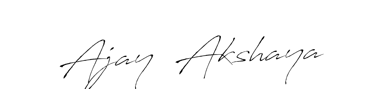 Antro_Vectra is a professional signature style that is perfect for those who want to add a touch of class to their signature. It is also a great choice for those who want to make their signature more unique. Get Ajay  Akshaya name to fancy signature for free. Ajay  Akshaya signature style 6 images and pictures png