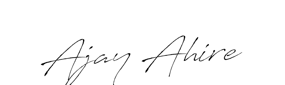 How to make Ajay Ahire signature? Antro_Vectra is a professional autograph style. Create handwritten signature for Ajay Ahire name. Ajay Ahire signature style 6 images and pictures png