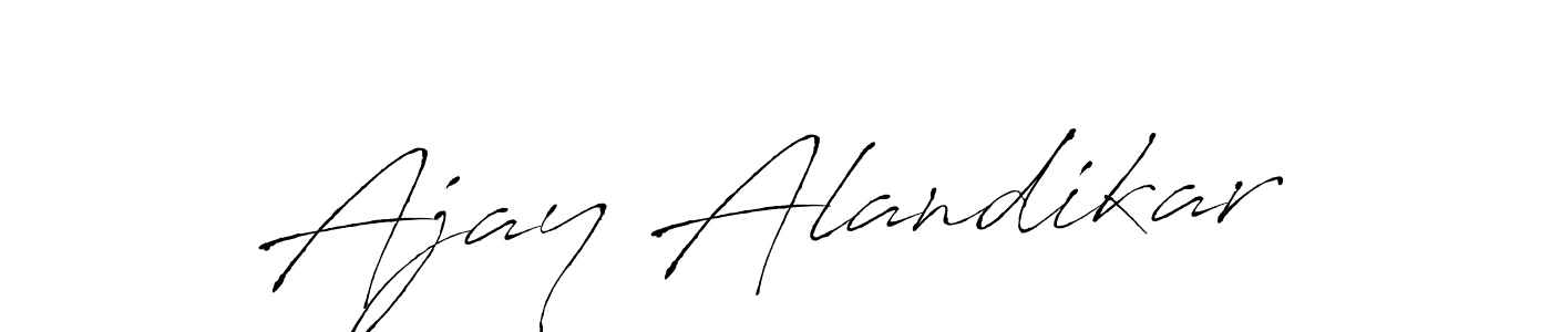 Make a short Ajay Alandikar signature style. Manage your documents anywhere anytime using Antro_Vectra. Create and add eSignatures, submit forms, share and send files easily. Ajay Alandikar signature style 6 images and pictures png