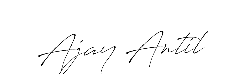 How to make Ajay Antil name signature. Use Antro_Vectra style for creating short signs online. This is the latest handwritten sign. Ajay Antil signature style 6 images and pictures png