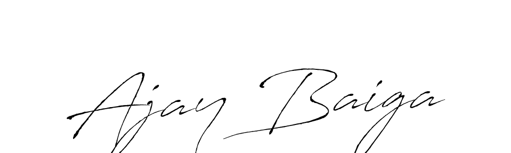 Also You can easily find your signature by using the search form. We will create Ajay Baiga name handwritten signature images for you free of cost using Antro_Vectra sign style. Ajay Baiga signature style 6 images and pictures png