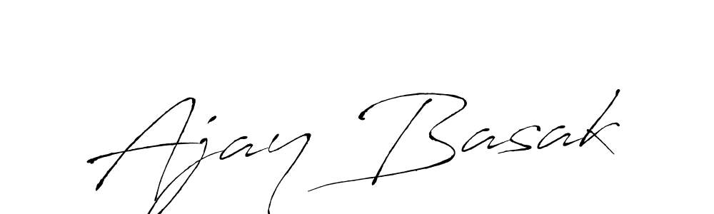 How to make Ajay Basak name signature. Use Antro_Vectra style for creating short signs online. This is the latest handwritten sign. Ajay Basak signature style 6 images and pictures png