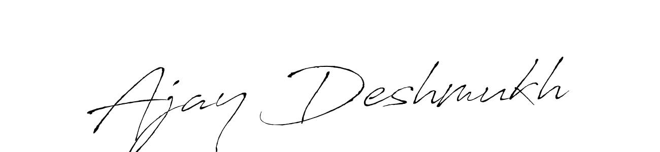 Design your own signature with our free online signature maker. With this signature software, you can create a handwritten (Antro_Vectra) signature for name Ajay Deshmukh. Ajay Deshmukh signature style 6 images and pictures png